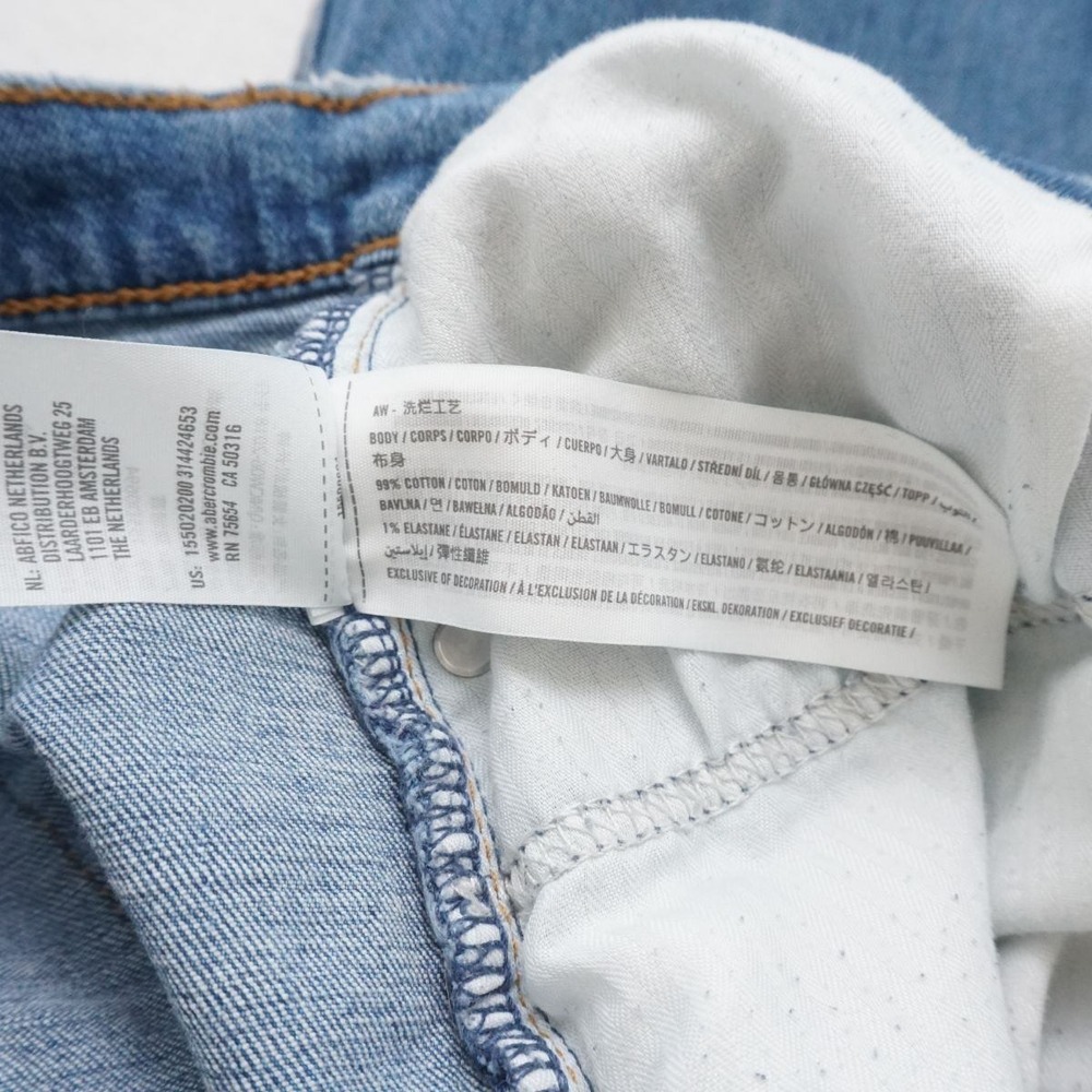 Abercrombie & Fitch Jeans Ankle Straight Ultra High Rise Distressed 35 / 20 Long - Picture 10 of 10